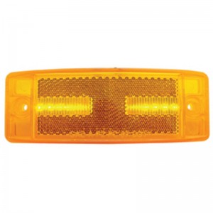 8 Amber Led Rectangular Clearance/Marker Light - Amber Lens