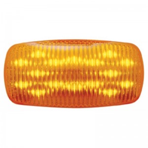16 Amber Led Rectangular Clearance/Marker Light - Amber "Phantom I" Lens
