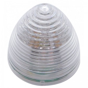 9 Red Led 2" Beehive Marker Light - Clear Lens