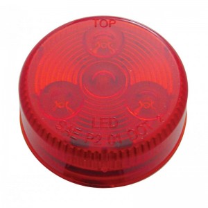 4 Red Led W/ 2" Low Profile Clearance/Marker Light - Red Lens