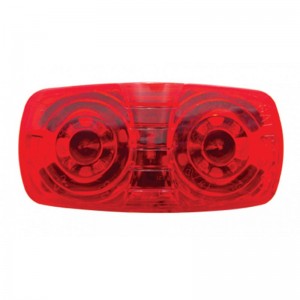 12 Red Led Rectangular Clearance/Marker Light - Red Lens