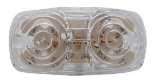 12 Amber Led Rectangular Clearance/Marker Light - Clear Lens
