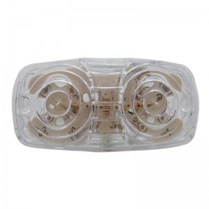 *Closeout* 12 Red Led Rectangular Clearance/Marker Light - Clear Lens