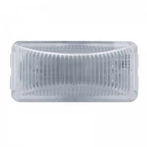 6 Amber Led Small Rectangular Clearance/ Marker Light - Clear Lens