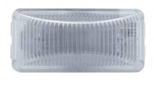 6 Red Led Small Rectangular Clearance/ Marker Light - Clear Lens