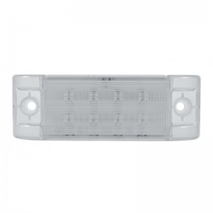 8 Smd Led Rectangular Clearance/Marker Light - Amber/Clear Lens