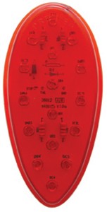 16 Red Led Teardrop Clearance/Marker Light - Red Lens