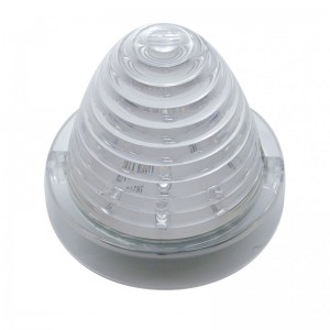 13 Red Led Round Cab Light Beehive/ Truck-Light Lens - Clear Lens