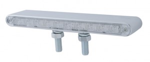 10 Amber/Red Chrome Plastic 9" Double Face Light Bar - Clear Lens