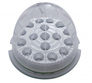 17 Amber Led Round Reflector Auxiliary/Cab Light - Clear Lens