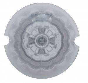 Round Reflector Cab Light W/ 17 Amber Led Watermelon Lens - Clear Lens