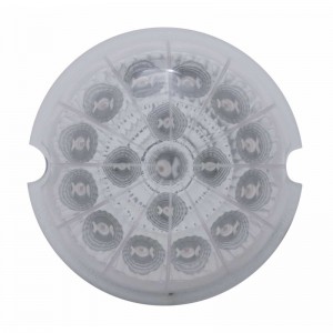 17 Amber Led Cab Light W/ Reflector Clear Lens - Clear Lens