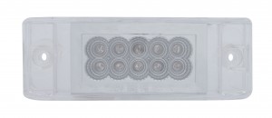 *Closeout* 26 Red Led Rectangular Reflector Clearance/Marker Light - Clear Lens