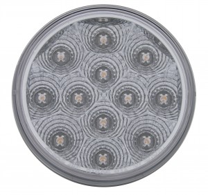 12 White Led 4" Auxiliary/Utility Light W/ Reflector - Clear Lens