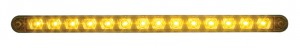 Chrome 14 Amber Led 12" P/T/C Light Bar - Amber Lens