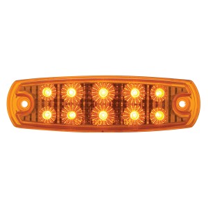 10 Amber Led Clearance/Marker Reflector Light - Amber Lens