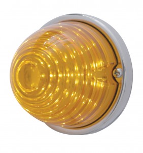 17 Amber Led Beehive Cab Light Flush Mount Kit - Amber Lens