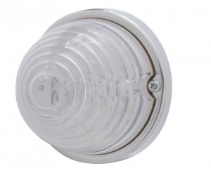 17 Amber Led Beehive Cab Light Flush Mount Kit - Clear Lens