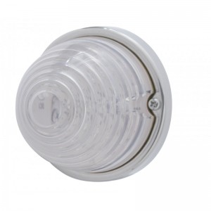 17 Red Led Beehive Cab Light Flush Mount Kit - Clear Lens