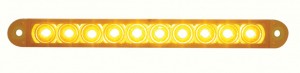 10 Amber Led 6 1/2" P/T/C Flush Mount Light Bar - Amber Lens