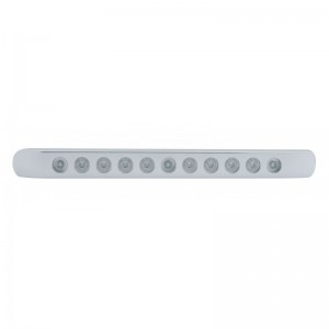 Chrome Plastic Light Bar Bezel W/ One 11 Red Led 17" Light Bar - Clear Lens