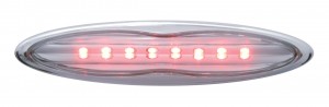Chrome 8 Led 4" Strip Light - Red