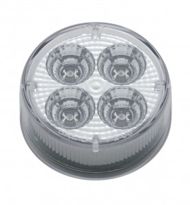 4 Amber Led 2 1/2" Clearance/Marker Light W/ Reflector - Clear Lens