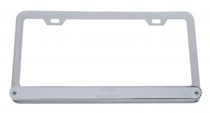 License Frame W/ 14 Amber Led 12" Light Bar - Chrome Lens