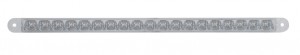 19 Amber Led 12" P/T/C Reflector Light Bar - Clear Lens