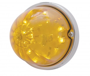 17 Amber Led Dual Function Watermelon Flush Mount Light Kitt Kit - Amber Lens