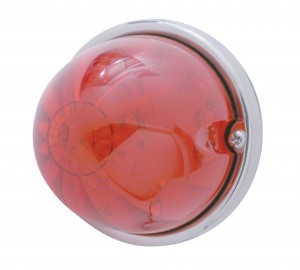 17 Red Led Dual Function Watermelon Flush Mount Light Kit - Red Lens