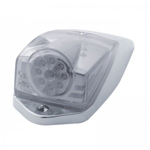 19 Led Rectangular Reflector Cab Light Complete Kit - Amber Led/Clear Lens