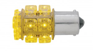 13 Amber Led 360 Degree 1156 Bulb - Straight Pin