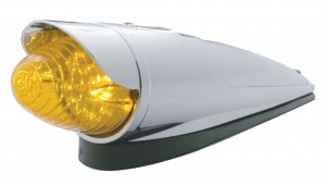 19 Amber Led Grakon 1000 Style Beehive Cab Light W/ Visor - Amber Lens