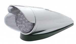 19 Amber Led Grakon 1000 Style Reflector/Clear Cab Light W/ Visor - Clear Lens