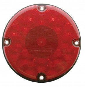 17 Red Led 7" Round S/T/T Light - Red Lens