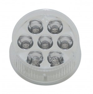 7 Red Led 2" Reflector Clearance/Marker Light - Clear Lens