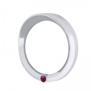 Chrome 2006+ Peterbilt Speed/Tachometer Gauge Cover W/ Visor & Diamond - Purple