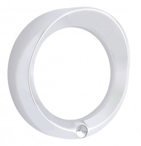 Chrome Kenworth Speed/Tachometer Gauge Cover W/ Visor - Indented
