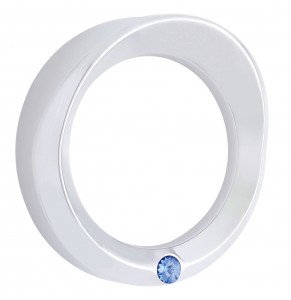 Chrome Kenworth Speed/Tachometer Gauge Cover W/ Visor & Diamond - Blue