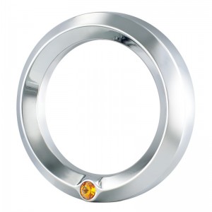 Chrome Kenworth Speed/Tachometer Gauge Cover W/ Diamond - Amber