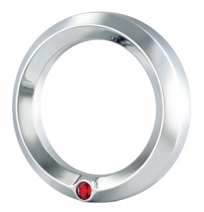 Chrome Kenworth Speed/Tachometer Gauge Cover W/ Diamond - Red