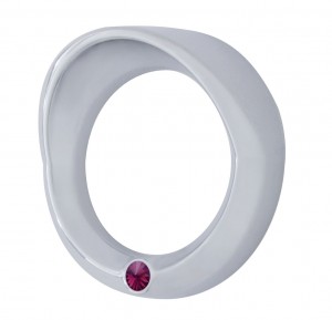 Chrome 2006+ Peterbilt Small Gauge Cover W/ Visor & Diamond - Purple