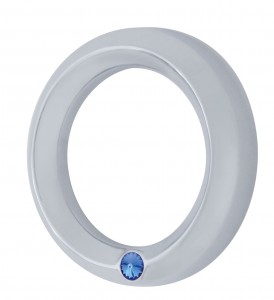 Chrome 2006+ Peterbilt Small Gauge Cover W/ Diamond - Blue