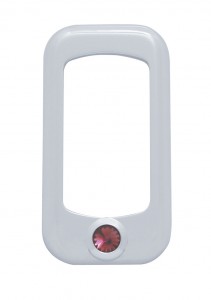 (3/Card) Chrome Plastic Rocker Switch Trim W/ Diamond - Purple