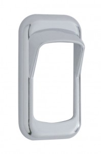 (3/Card) Chrome Plastic Rocker Switch Trim W// Switch Guard