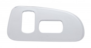 Chrome Plastic 2006+ Peterbilt Window Switch Trim - Passenger Side W/ 2 Openings