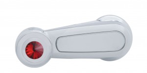 Chrome Plastic 2006+ Peterbilt Window Crank W/ Diamond - Red