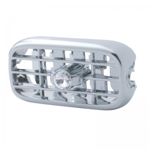 Chrome Plastic 2006+ Peterbilt A/C Vent  W/ Diamond - Clear