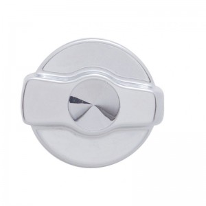 Chrome Plastic Kenworth Wiper Dial Knob - Indented